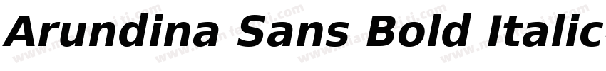 Arundina Sans Bold Italic字体转换